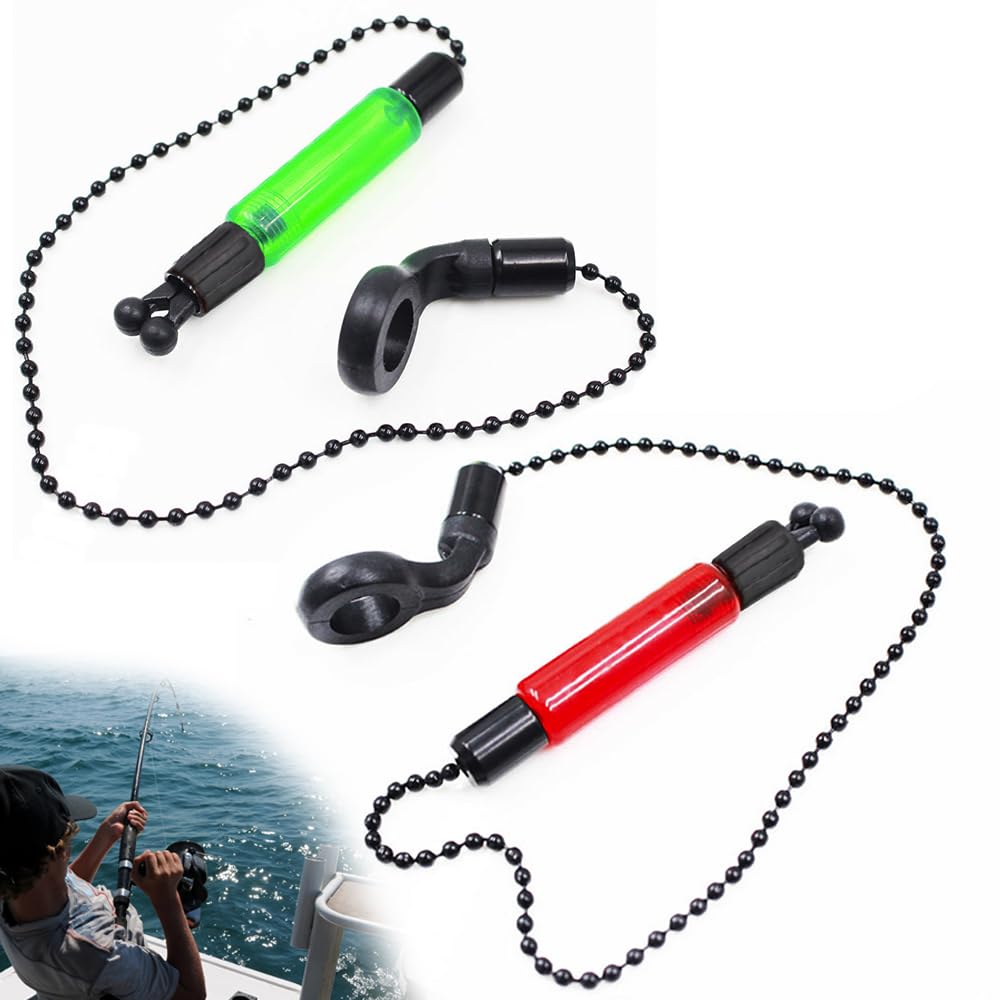 HGOCAHUZI 2 Pcs Light Fishing Bobbins Fishing Hangers Bobbins Carp Fishing Bite Indicators for Carp fishing Night fishing Carp Accessories Outdoor Rod