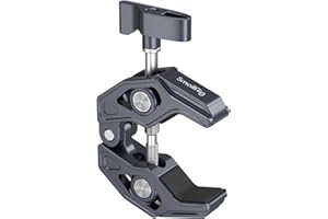SMALLRIG Crab-Shaped Clamp with 1/4"-20, 3/8"-16 Locating Hole for ARRI, Payload 7.7lbs/3.5kg, for Most Photographic Accessor
