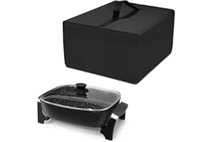 NUENSS-ROR Cover for Elite Gourmet EG-6203 Extra Deep Electric Skillet, Waterproof Dustproof Electric Frying Pan Protective C