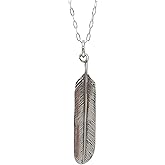 EnCharmed Sterling Silver Eagle Feather Native American Charm Necklace, 18"