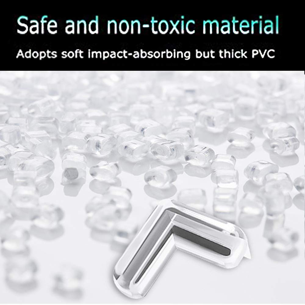 Safety Corner Protectors Guards, 8 pcs Baby Proofing Safety Corner Clear Furniture Table Corner Protection, Kids Soft Table Corner Protectors for Child for Furniture Against Sharp Corners