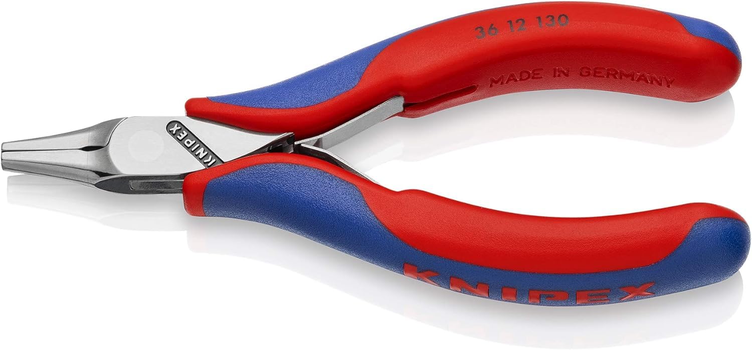 KNIPEX Electronics Mounting Pliers with Multi-Component Handles 130 mm, 36 12 130