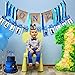 147 Pcs Baby Boy 1st Birthday Decorations Blue One Garlands Arch Kit with Boxes for First Birthday Baby Shower Party Supplies
