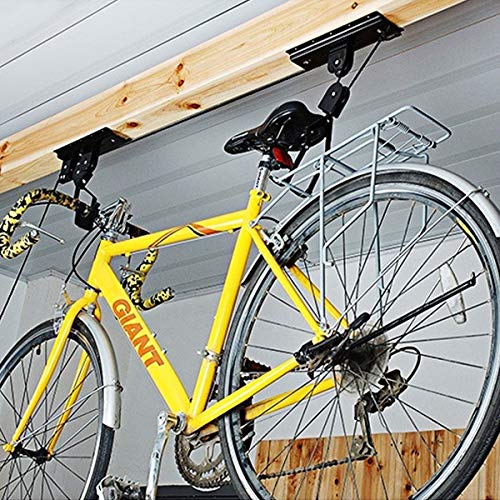 Goplus Bike Lift Hoist Heavy Duty Ceiling Mounted Hoist Storage Garage