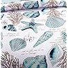 Jarson Summer Beach Bedspreads Set Seashell Conch Coverlet Sets Full/Queen Size,3Pcs Lightweight Coastal Quilts Starfish…