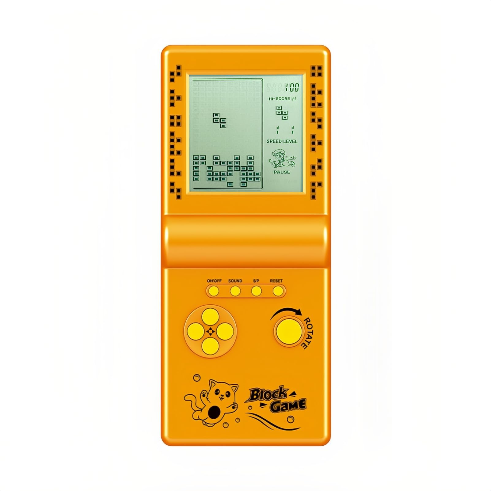 CZT Nostalgic Cube Game console Big Screen Built-in Retro 999 in 6 Block game Indoor/outdoor Handheld console Portable Electronic Brick games Children/Students/Boyfriends