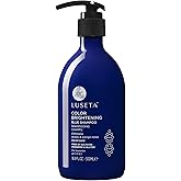 Luseta Color Brightening Blue Shampoo for Brunettes and Brassy Orange Tones, Hair Care Routine Shmapoo for Color Treated Hair, Sulfate Phosphate & Paraben Free 16.9oz