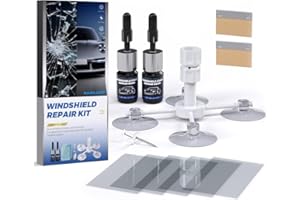NASILOOP Windshield Repair kit, Quick and Efficiency Glass Repair Fluid, Car Windshield Crack Repair Resin Kit for Fixing Chips, Bulls-Eye, Cracks and Star-Shape Cack-2 Pack