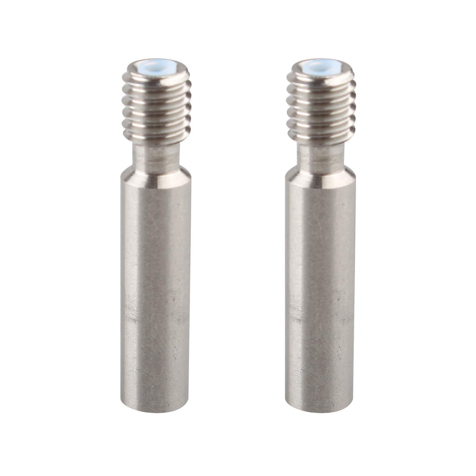 Jopto 2Pcs All-Metal Stainless Steel Nozzle Throat Feeding Tube With Teflon Tube Compatible with Extruder V6 J-Head Neck Makerbot MK8 RepRap 3D Printer Hotend 1.75mm Filament 1