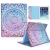 iPad Case, iPad 2/3/4 Case, HAOCOO Folio Stand Smart Full-Body Shockproof Protective Cover Case with Pocket for Card and Smart Pen,Fit iPad 2 iPad 3 iPad 4 Gen (9.7 Inch) (Medallion)