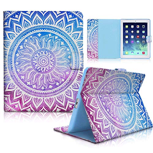 iPad Case, iPad 2/3/4 Case, HAOCOO Folio Stand Smart Full-Body Shockproof Protective Cover Case with Pocket for Card and Smart Pen,Fit iPad 2 iPad 3 iPad 4 Gen (9.7 Inch) (Medallion)