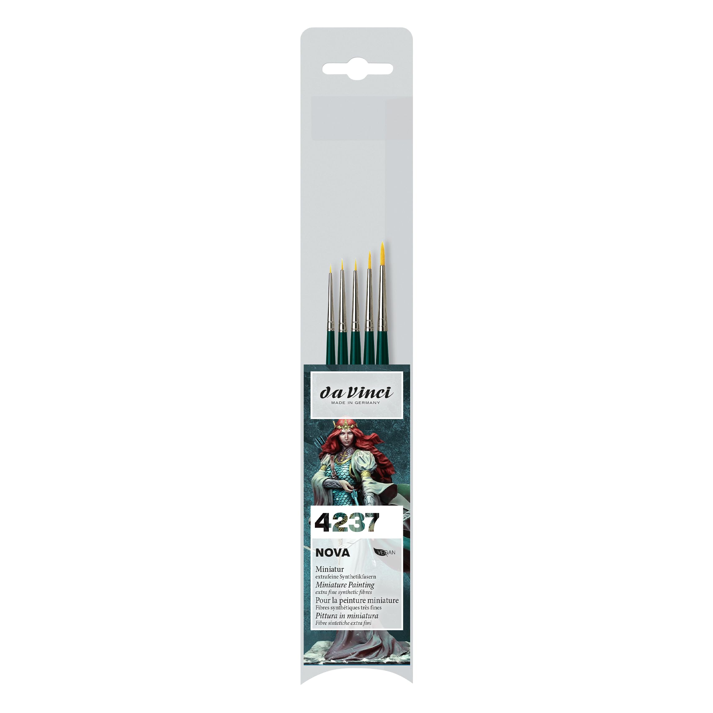 Da Vinci 4237 Series Brush Set, Bristle, Purple/Black/Green/White, 30 x 30 x 30 cm