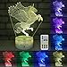 INSONJOHY Night Lights for Kids, Unicorn Gifts,Unicorn Lamp, Unicorn 3D Night Light Bedside Lamp 7 Colors Changing Remote Control Timer Best Birthday Gifts Ideas for Kids Girls Boys Baby (Unicorn-A)