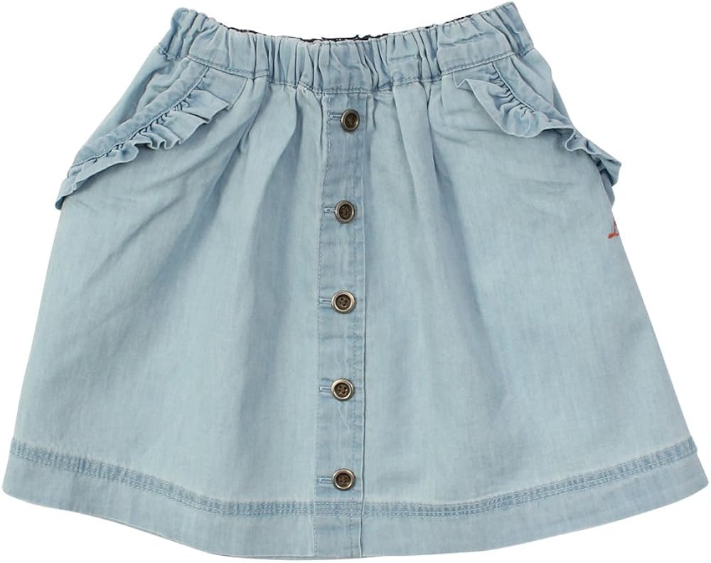 Amazon Co Jp Ra Posixe Bisukyui La Poche Biscuit Skirt Girl Denim Gathered Saxophone Clothing Accessories