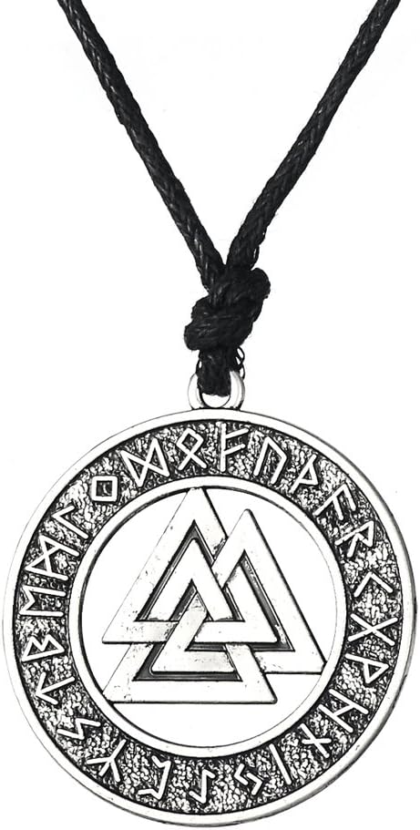 Norse Viking Valknut Odin 's Symbol 24 Amulet Runes Pendant Necklace