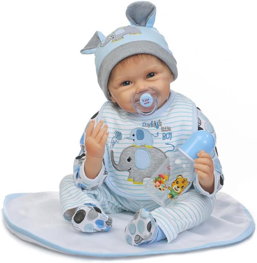 Prezzo ZIYIUI Realistica Reborn Bambola Molle del Bambino di Simulazione del Silicone Vinile 22 Pollici 55 Centimetri Magnetica Bocca Bella Sveglia della Ragazza del Ragazzo Bambini Giocattolo Offerte