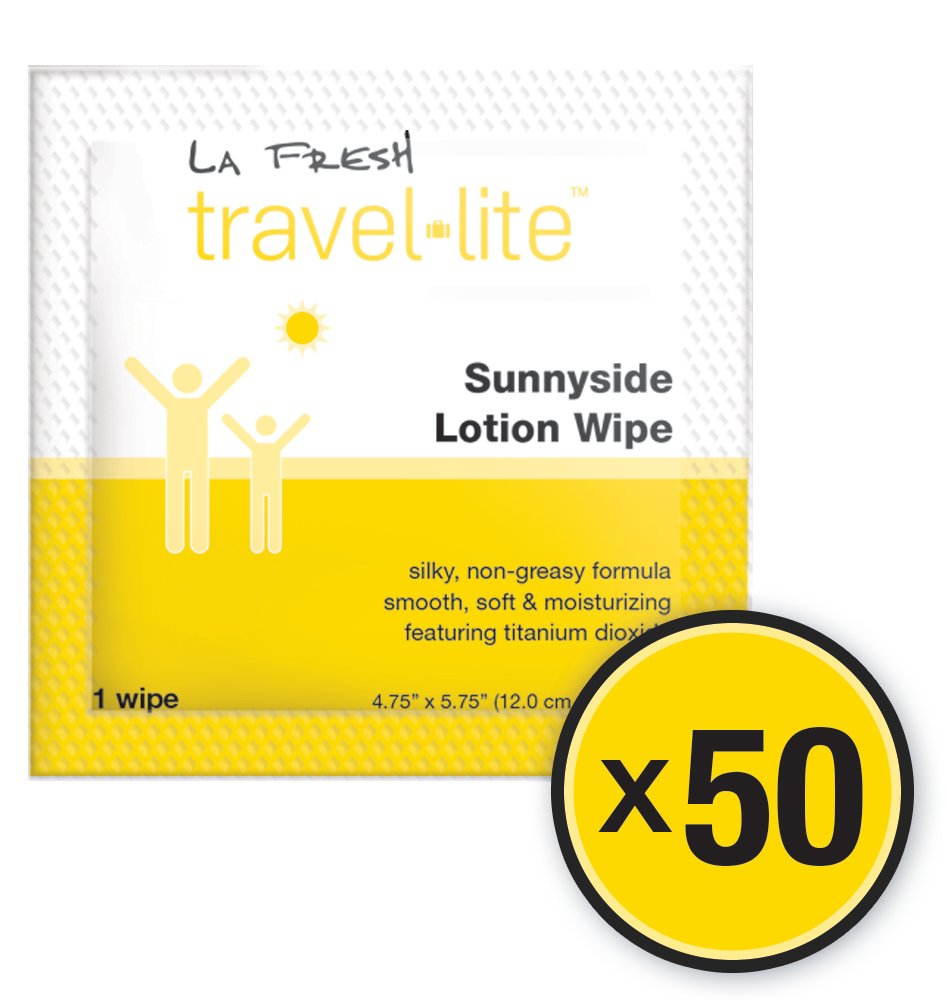Sun Lotion Travel Face and Body Wipes La Fresh Skin
