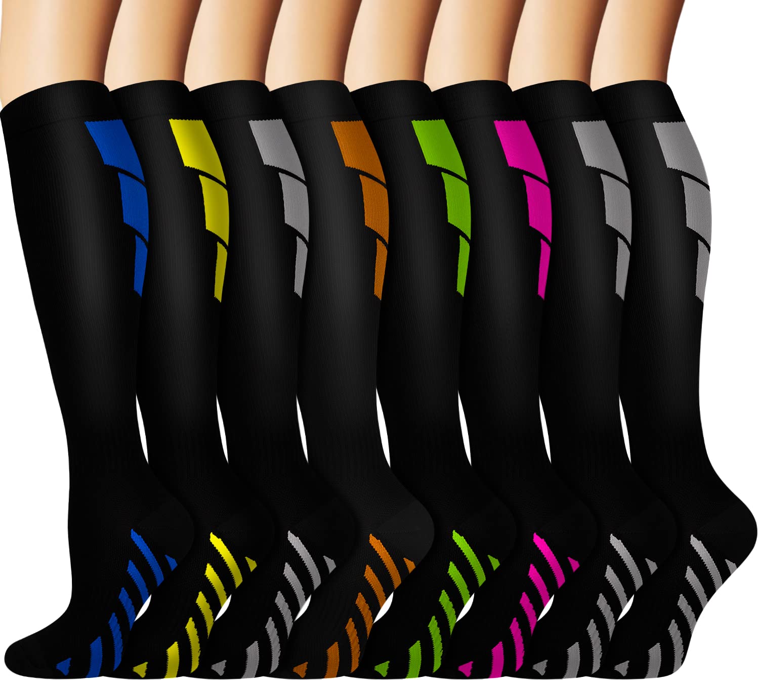 Graduated Copper Compression Socks for Men & Women