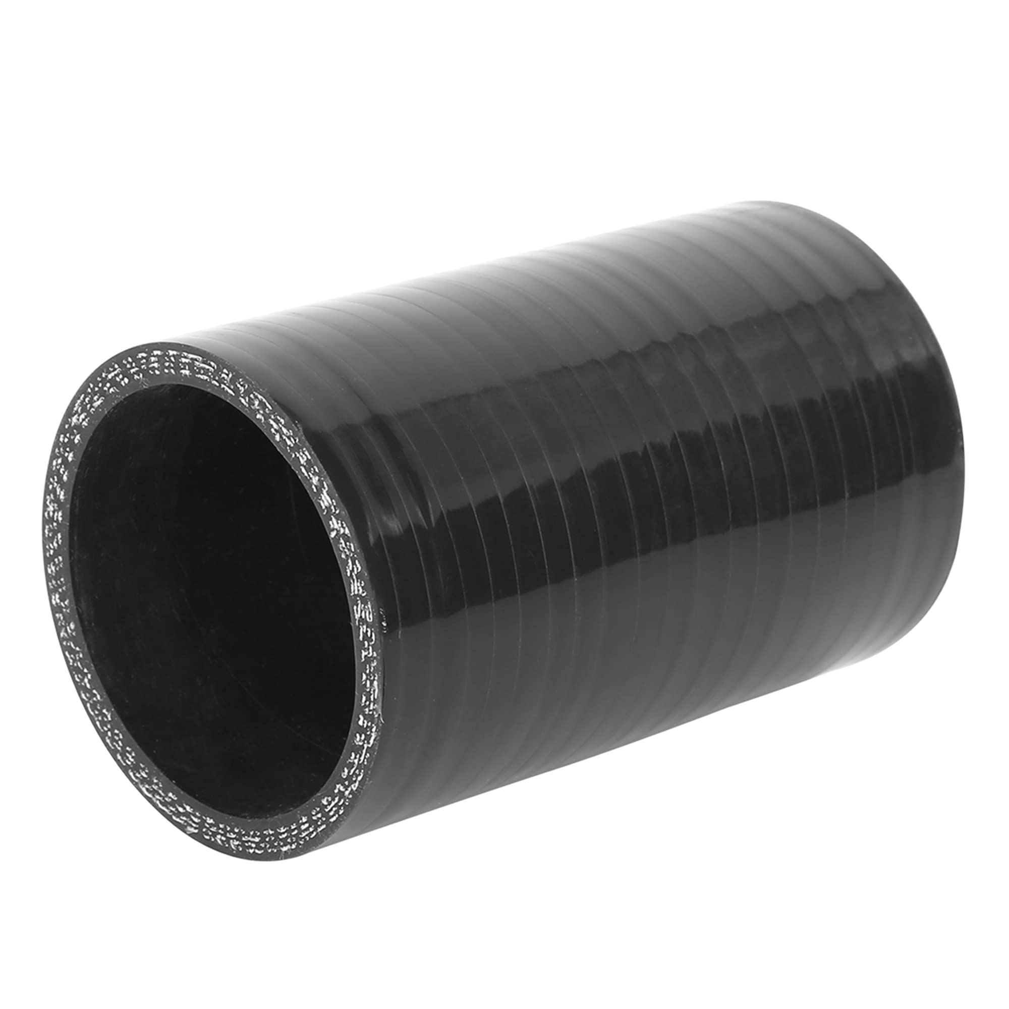 X AUTOHAUX 55mm ID Black Straight Silicone Hose Coupler Intercooler Tube