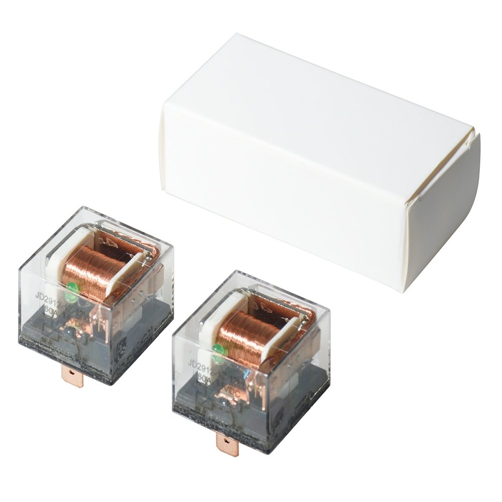 Ehdis DC 12V 60A 1NO SPDT 5 Pin Relay Car Heavy Duty Split Charge Waterproof Transparent Case, Pack of 5