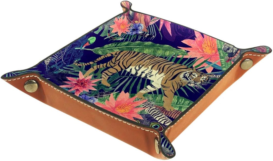 Ilustración de Tigre y Flor Caja De Almacenamiento Plegable para Sala