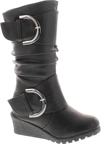 little girls black boots