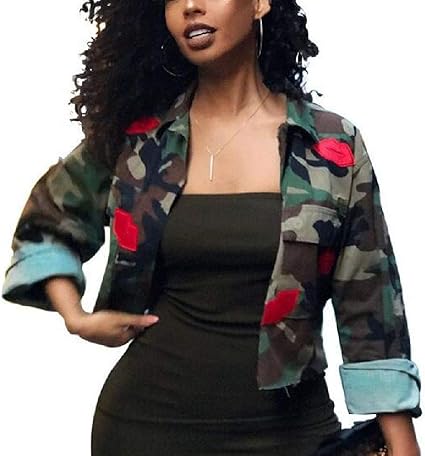 womens camo denim jacket