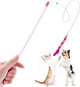 Cobee Cat Feather Toys Soft Wand Toy with Bell Pompom 80 cm Cat Teaser view 8