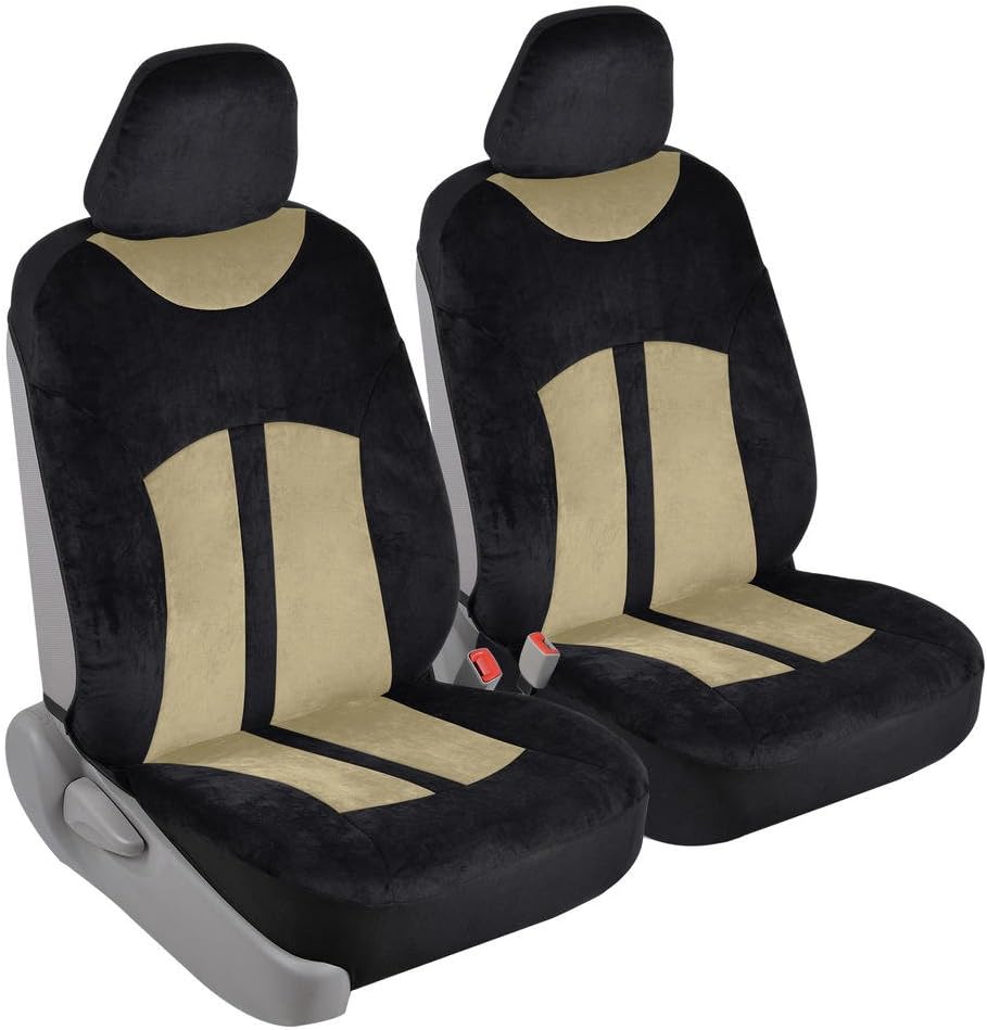 Amazon Com Velour Car Seat Covers For Honda Civic 1996 2006 Front Bucket Covers Black Gold Beige Automotive