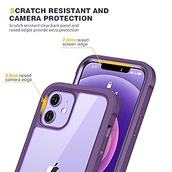 Diaclara Designed for iPhone 12/12 Pro Case, Full