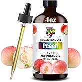 Peach Essential Oil (4 oz/120 ml) — Peach Oils for Aromatherapy, diffusers, humidifiers, Home fragrances, DIY Skincare, soap Making, DIY Candle Making, Relaxation, Yoga, and Meditation