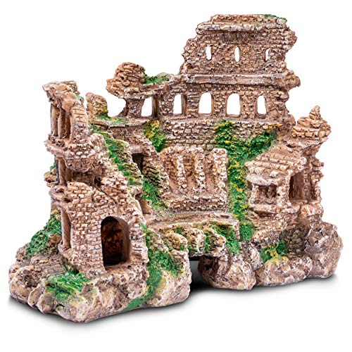 Aquatic Roman Colosseum Pillars Gladiators Large Aquarium