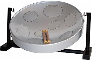 Panyard JJ Jumbie Jam Steel Ready to Play Kit-Silver G-Major with Table Top Stand-Made in USA (W1084)