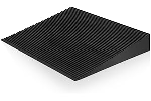 Kritkin Lightweight EVA Threshold Ramp for Wheelchairs, Walking, Scooter, Driveway Curb Handicap Ramp with Non-Slip Surface for Doorways Home Bathroom(Black,36" l X 28" w X 5" h)