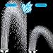 4.1 Inch High Pressure Shower Head with 5 Different Shower Spray Modes, HOPOPRO High Flow Fixed Showerheads, ABS Rain Shower Head, 1-Minute Quick Installations, Modern Look