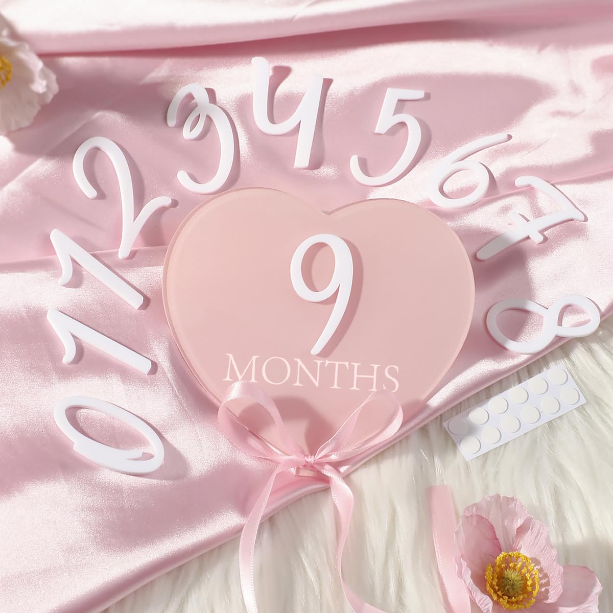 Photo 1 of Ylsteed Acrylic Baby Monthly Milestone Cards for Photos Newborn Photography Props Discs to Document Baby's Growth Acrylic Sign for Milestone Markers Newborn Birth Announcement Sign