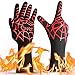 Extreme Heat Resistant Gloves, 932°F BBQ Accessories Fireproof Oven Mitts Cut Resistant for Grilling, Welding, Cutting, Baking
