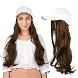 Fashionable White Baseball Hat Wig Baseball Hat