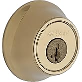 Weiser Elements Brass Round Deadbolt Lock, ANSI/BHMA Grade 3 Certified Front Door Lock, Kick Proof, Bump Proof & Anti-theft E