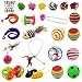 HOLICOLOR 25 Pieces Cat Toys for Kitten Includes Wand, Massager, Balls, Bells, Mice, Catnip Cushion & More (Colorful)