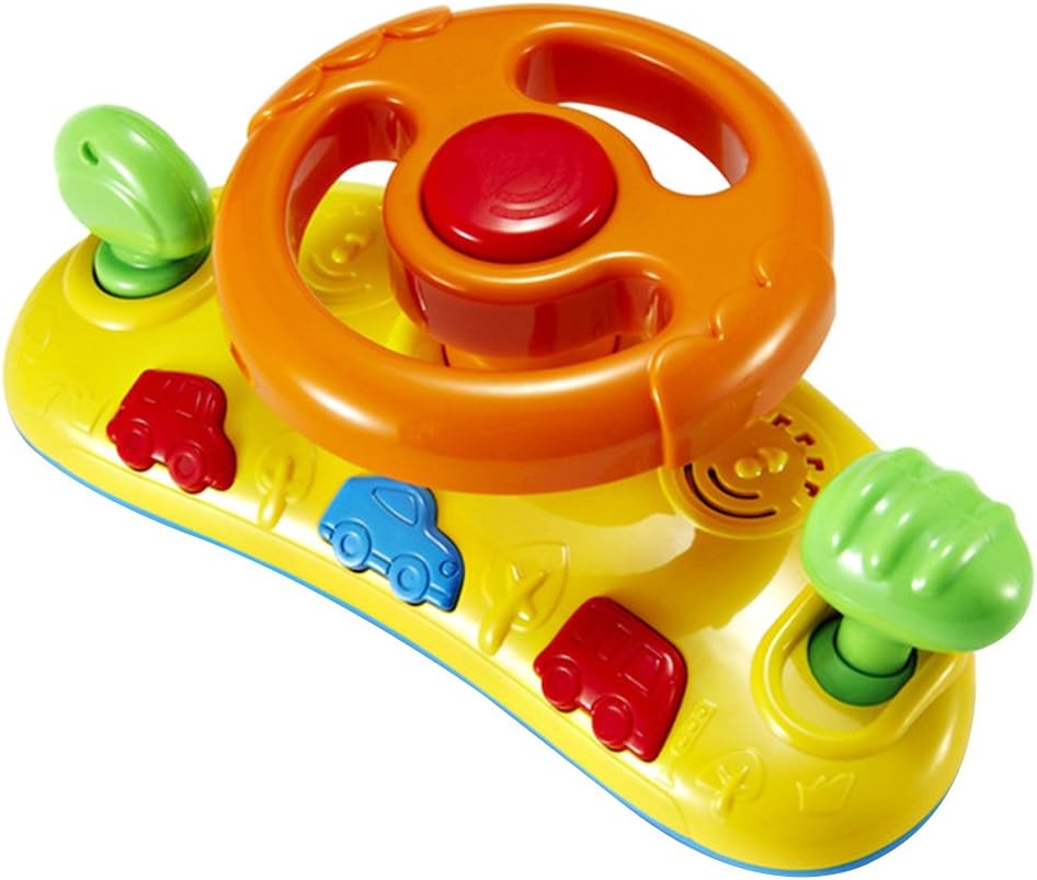 Baby Toddler Car Seat Buggy Steering Wheel Toy With Musical Sound