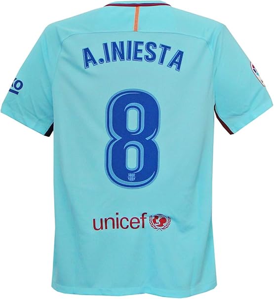 Amazon ナイキ Nike 17 18バルセロナ アウェイ 半袖 スポンサー付 イニエスタ 484 M サッカー フットサル シャツ 通販