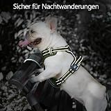 PoyPet No Pull Dog Harness Reflective Easy Control Front Back D Ring Army Green view 6