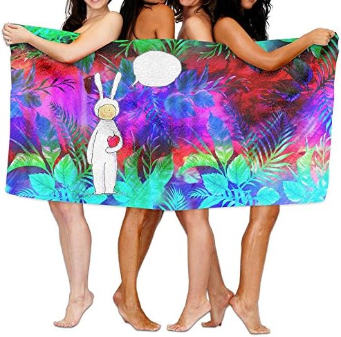 Woman's Distinctive Superfine Fiber Tuzki Printing Spa Wrap White One Size