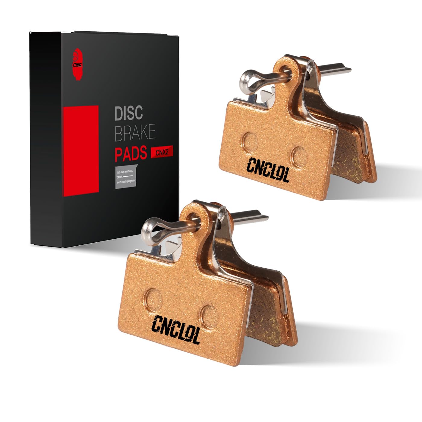 CNCLOL Bike Disc Brake Pads for Shimano Deore XTR M9000 M8000 M9020 M987 M988 M985 M615 M675 M785 XT SLX M7000 M666 RS785 Alfine S700 g01s/g02s/g03s/g01a/g02a/g03a.Polymetallic(2 pairs)