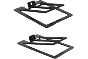 EBTOOLS 2pcs Desk Speaker Stands, 22lb Load Capacity, 16 Tilt Angle Aluminum Alloy Riser with Anti Vibration Pad, for Most Bo