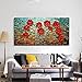 Metuu Modern Canvas Paintings, Texture Palette Knife Red Flowers Paintings Modern Home Decor Wall Art Painting Colorful 3D Flowers Wood Inside Framed Ready to hang 24x48inch