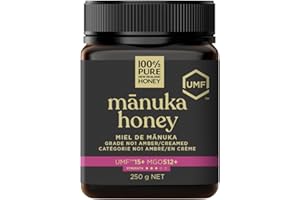 Manuka Honey New Zealand 100% Pure UMF 15+ MGO 514+ Raw & Unfiltered Certified Award Winning Silky Smooth Taste & Texture 250