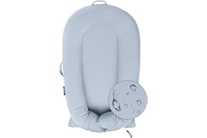 MEXXI Organic Replacement Cover with Waterproof Pad | Premium Quality Spare Cover Certified Organic Cotton | [Fits Dockatot Deluxe + Docks] (Cover Only) (Alice Blue, Waterproof Organic Cotton)