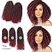 8 10 12 Inch 3pc/pack Kinky Curly Twist Crochet Braids Mali Bob Afro Crochet Hair Ombre Crochet Braiding Marleybob Jerry Curly Weaves 3Packs (T27)